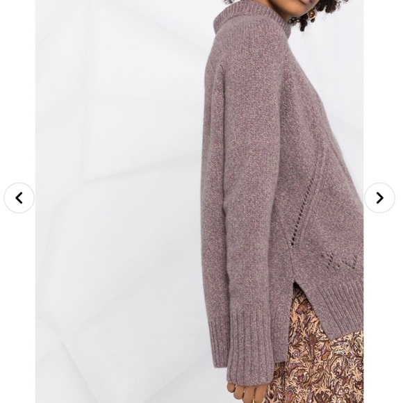 Zadig & Voltaire Purple Dine Recycled Cashmere Turtleneck Sweater - Picture 4 of 10